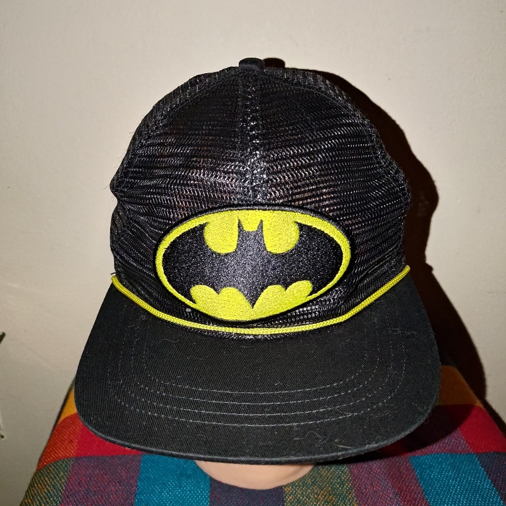 Dc Comics Batman Patch Cap Hat Snapback Mesh Truc… - image 3